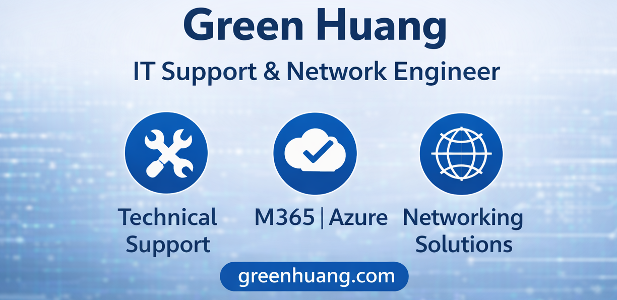 Green Huang | IT support & network engineer From Melbourne Australia.